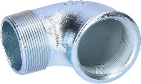 OPAL Kolano nakrętno-wkrętne ocynk A4 NR 7 NR 92 92-9V OPAL Kolano nakrętno-wkrętne ocynk A4 NR 7 NR 92 92-9V