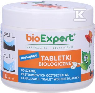 BIOEXPERT Tabletki biologiczne 12 szt. do szamb BIOEXPERT Tabletki biologiczne 12 szt. do szamb