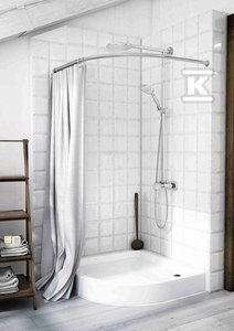 ONNLINE Brodzik Półokrągły Akrylowy 80x80 R55 15848372