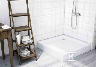 ONNLINE Brodzik Kwadratowy Akrylowy z Konglomeratu