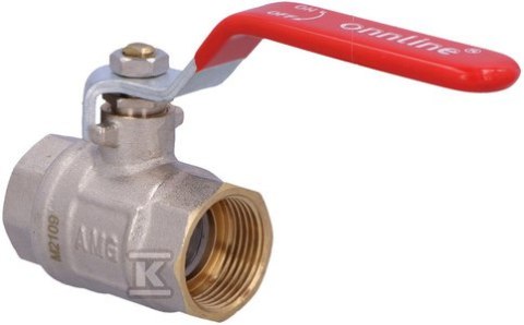Zawór kulowy ONNLINE DN20 PN25 3/4" GW/GW HAO093 Zawór kulowy ONNLINE DN20 PN25 3/4" GW/GW HAO093