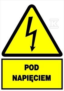 ONNLINE Tablica ostrzegawcza Pod napięciem NO2-PN