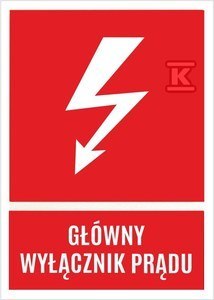 Tablica samoprzylepna NOZ3-GWP ONNLINE (Główny wyłącznik prądu)