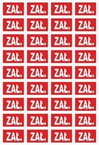 Tablica informacyjno-ostrzegawcza ONNLINE NOZ-ZAL 36szt.