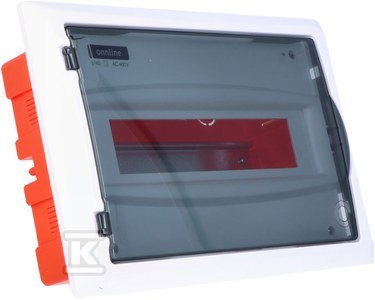 Rozdzielnica podtynkowa ONNLINE 1x12 modułowa IP40 z dymną szybą Rozdzielnica podtynkowa ONNLINE 1x12 modułowa IP40 z dymną szybą