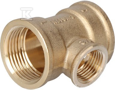 FERRO Trójnik redukcyjny mosiężny 1"x1/2"x1" żółty FERRO Trójnik redukcyjny mosiężny 1"x1/2"x1" żółty