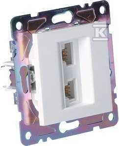 Gniazdo teleinformacyjne RJ45/RJ11 białe GAMA ONNLINE GAM1018W Gniazdo teleinformacyjne RJ45/RJ11 białe GAMA ONNLINE GAM1018W