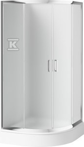 Kabina prysznicowa półokrągła CFM776, szkło szronione, chrom Kabina prysznicowa półokrągła CFM776, szkło szronione, chrom