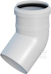 ONNLINE Kolano PP 45° DN60mm z uszczelką EPDM ONNLINE Kolano PP 45° DN60mm z uszczelką EPDM