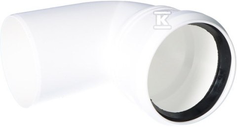 Kominex Kolano PP 87° DN80mm z uszczelką EPDM 87° - OL10080B