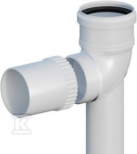 Kolano do systemów kominowych PP skręcane 87° DN80 L500 EPDM ONNLINE Kolano do systemów kominowych PP skręcane 87° DN80 L500 EPDM ONNLINE