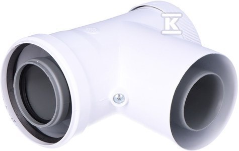 ONNLINE Kolano koncentryczne PP-AL 87° DN60/100mm z rewizją EPDM ONNLINE Kolano koncentryczne PP-AL 87° DN60/100mm z rewizją EPDM