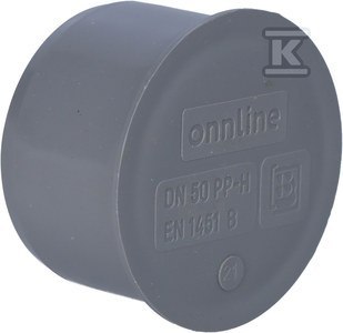ONNLINE Korek PP do kanalizacji 50 popiel sanitarny