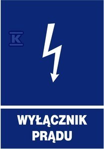 ONNLINE Tablica oznacznikowa NOZ3-WP (Wyłącznik prądu)