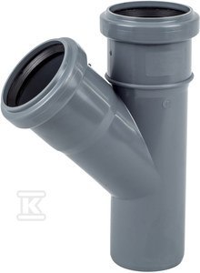 Trójnik PP do kanalizacji wewnętrznej 40x40/45 Popiel ONNLINE