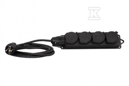 ONNLINE Przedłużacz listwowy gumowy 4x230V 3x1,5-5m 24975-2 ONNLINE Przedłużacz listwowy gumowy 4x230V 3x1,5-5m 24975-2