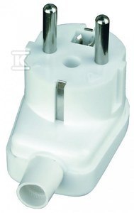 Wtyczka kątowa Uni-Schuko biała SIMET 87143006 Wtyczka kątowa Uni-Schuko biała SIMET 87143006