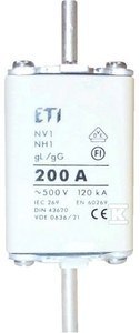 ETI Wkładka topikowa NH1/WT-1 gG 32A/500V ETI Wkładka topikowa NH1/WT-1 gG 32A/500V