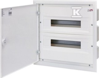 Rozdzielnica podtynkowa ETI, model ERP18-2, IP40, metalowe drzwi