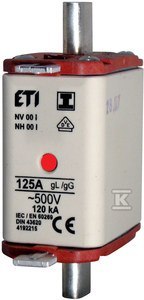 ETI Wkładka topikowa przemysłowa zwłoczna NH00 gG 100A/500V KOMBI
