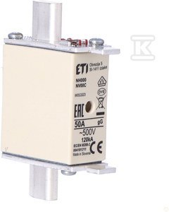 ETI Wkładka topikowa KOMBI NH000 gG 50A/500V