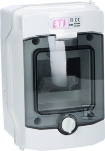 ETI Rozdzielnica natynkowa fotowoltaiczna ECH-4G 4 moduły IP65 1500V DC ETI Rozdzielnica natynkowa fotowoltaiczna ECH-4G 4 moduły IP65 1500V DC