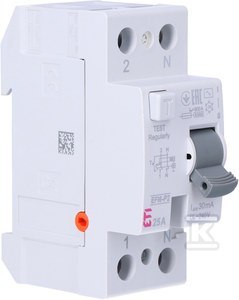 ETI Wyłącznik Różnicowoprądowy EFI6-P2 AC 25/0.03A ETI Wyłącznik Różnicowoprądowy EFI6-P2 AC 25/0.03A