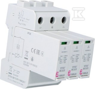 ETI Ogranicznik przepięć T1 T2 PV ETITEC EM 1100/6,25 Y ETI Ogranicznik przepięć T1 T2 PV ETITEC EM 1100/6,25 Y