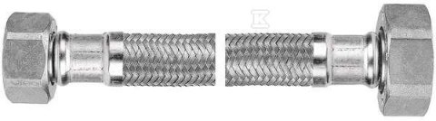 FERRO Wąż stalowy 80 cm 1/2"x3/8" PWS86 Nakrętno-nakrętny FERRO Wąż stalowy 80 cm 1/2"x3/8" PWS86 Nakrętno-nakrętny