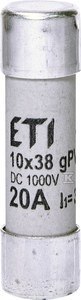ETI Wkładka cylindryczna PV topikowa gPV 20A/1000V DC 002625085 ETI Wkładka cylindryczna PV topikowa gPV 20A/1000V DC 002625085