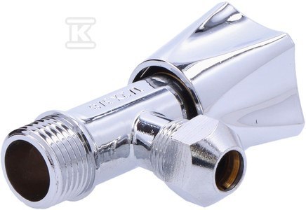 FERRO Zawór grzybkowy kątowy 1/2"x3/8" z złączką do rury miedzianej Ø 10mm Z240 FERRO Zawór grzybkowy kątowy 1/2"x3/8" z złączką do rury miedzianej Ø 10mm Z240