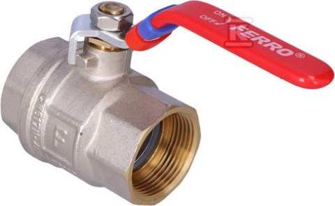 FERRO Zawór kulowy nakrętno-nakrętny z dźwignią, 1 1/4" KFP4 FERRO Zawór kulowy nakrętno-nakrętny z dźwignią, 1 1/4" KFP4