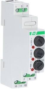Bezpiecznik trójgniazdowy F&F 6.3A, 1 moduł Bezpiecznik trójgniazdowy F&F 6.3A, 1 moduł