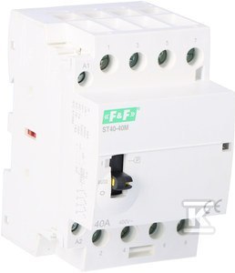 Modułowy stycznik czteropolowy 40A ST40-40-M. Modułowy stycznik czteropolowy 40A ST40-40-M.