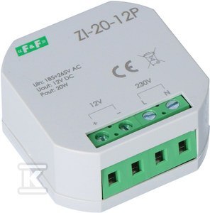 Zasilacz impulsowy 12V DC 20W F&F Zasilacz impulsowy 12V DC 20W F&F
