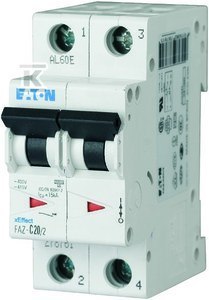 Zabezpieczenie przeciwprzepięciowe 6A dwubiegunowe, FAZ-C6 Zabezpieczenie przeciwprzepięciowe 6A dwubiegunowe, FAZ-C6