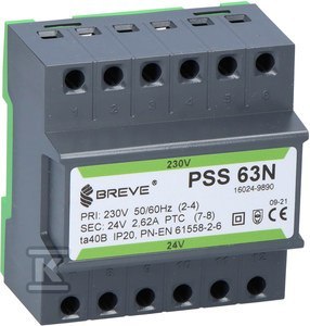 TRANSFORMATOR MOCY 63N 230/24V PROFI TRANSFORMATOR MOCY 63N 230/24V PROFI