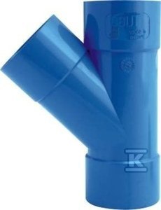 Kątowy trójnik PVC 50mm, 45 stopni. Kątowy trójnik PVC 50mm, 45 stopni.