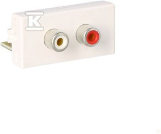 Płyta RCA K45/2 Biała 22,5x45 mm