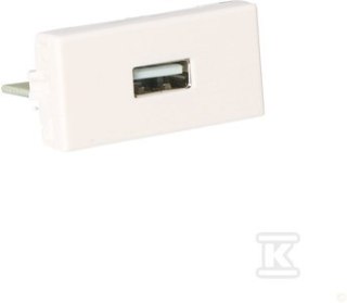 Płyta USB K45/2 22,5x45 Biała Śruba