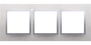 Metalowy ramka SIMON54 Klasyk INOX 3-KR
