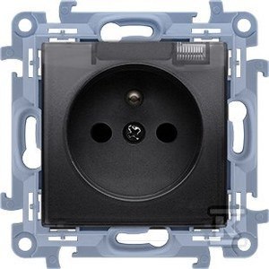 Simon10 Czarny GN.1-KR Z/U IP44 B/USZ
