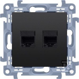 RJ45 KAT6 Czarny Simon10 GN.2-KR