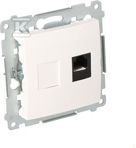 Moduł RJ12 1-Krystaliczny Biały Simon54