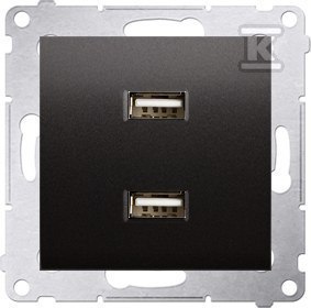 Uniwersalna Ładowarka 2xUSB Simon5 Antracyt Uniwersalna Ładowarka 2xUSB Simon5 Antracyt