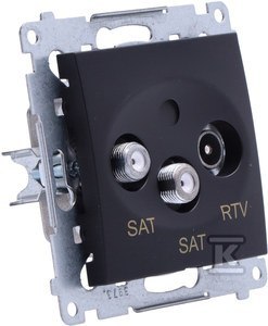 Antena RTV-SAT Simon54 Czarna Premium Antena RTV-SAT Simon54 Czarna Premium