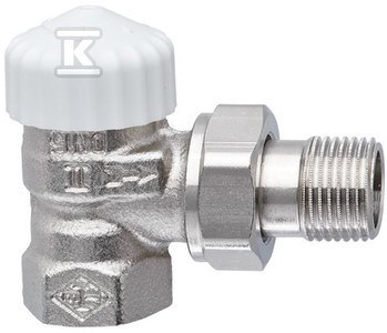 Zawór Termostat. Kątowy 1/2" EXAKT2 Biały Zawór Termostat. Kątowy 1/2" EXAKT2 Biały