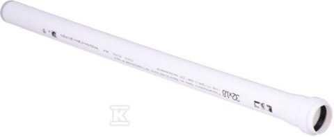 Biała rura sanitarną HT 32 mm 500 mm Biała rura sanitarną HT 32 mm 500 mm