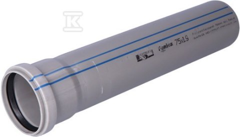 Rura Sanitarną HT 75x1.9 Popielata 500mm Rura Sanitarną HT 75x1.9 Popielata 500mm