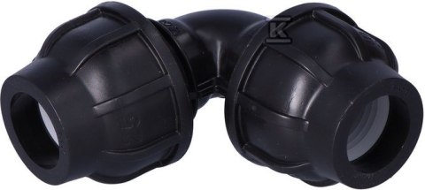 Zaciskowe kolano PP 90° do PE 25x25 Zaciskowe kolano PP 90° do PE 25x25